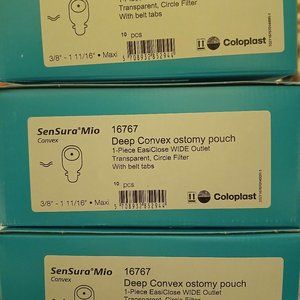 Coloplast Sensuro Mio Deep Convex ostomy pouch, 16767